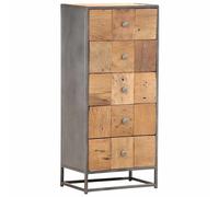 vidaXL Drawer Cabinet 45x30x100cm Solid Reclaimed Wood Home Storage Lowboard