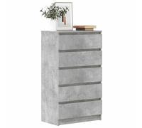 vidaXL Drawer Cabinet Concrete Grey 60x36x103 cm Engineered Wood