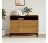 vidaXL Drawer Cabinet Office Storage Drawer Chest File Cabinet Solid Wood Pine