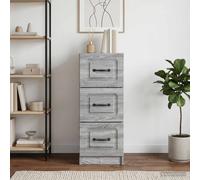 vidaXL Drawer Cabinet Grey Sonoma 33 x 34.5 x 87 cm Engineered Wood