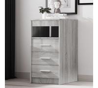 vidaXL Drawer Cabinet Grey Sonoma 40x50x76 cm Engineered Wood