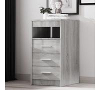 Vidaxl Drawer Cabinet Grey Sonoma 40X50X76 Cm Engineered Wood