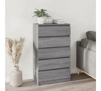 (grey sonoma) vidaXL Drawer Cabinet Engineered Wood Storage Cabinet Chest Multi Colours