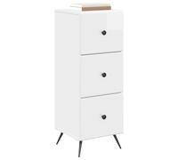 vidaXL Drawer Cabinet High Gloss White 33 x 34.5 x 90 cm