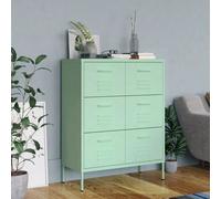 Vidaxl Drawer Cabinet Mint 80X35X101.5 Cm Steel
