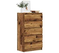 vidaXL Drawer Cabinet Old Wood 60x36x103 cm Engineered Wood