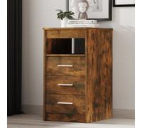 Vidaxl Drawer Cabinet Smoked Oak 40X50X76 Cm Engineered Wood