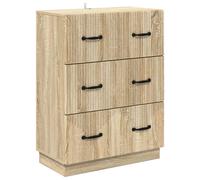 vidaXL Drawer Cabinet Sonoma Oak 66 x 34.5 x 87 cm Engineered Wood