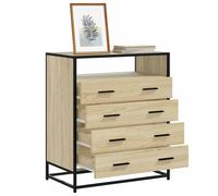 vidaXL Drawer Cabinet Sonoma Oak 70x41x83.5 cm Engineered Wood
