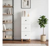 VidaXL Drawer Cabinet White 33 X 34.5 X 90 Cm Engineered Wood