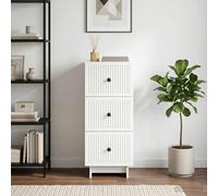 VidaXL Drawer Cabinet White 33 X 34.5 X 90 Cm Engineered Wood