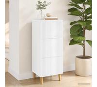 VidaXL Drawer Cabinet White 33 X 34.5 X 90 Cm Engineered Wood