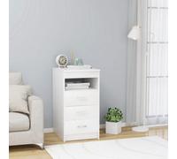 vidaXL Drawer Cabinet with Drawers and Shelf Bedroom Office Furniture Storage Chest Side Cabinet Nightstand Sideboard White Engineered Wood