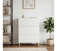 VidaXL Drawer Cabinet White 66 X 34.5 X 90 Cm Engineered Wood