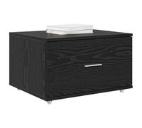 vidaXL Drawer Cabinet with Wheel Black Oak 55 x 45 x 31 cm, Rectangular, Modern Drawer Cabinet, Ample Storage Solution for Home, Organized Indoor Space, Functional Furniture, Minimalist
