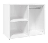 vidaXL Dressing Cabinet Bedroom Cosmetic Wardrobe Dressing Storage Cupboard Closet Storage Cabinet with Shelf High Gloss White Engineered Wood