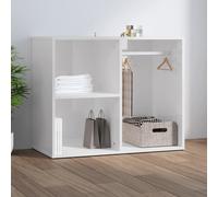 vidaXL Dressing Cabinet High Gloss White 80x40x65 cm Engineered Wood