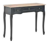 Vidaxl Dressing Console Table With 3 Drawers Black