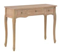 vidaXL Dressing Console Table with 3 Drawers Brown Console Makeup Vanity Desk