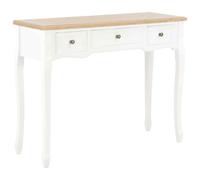 vidaXL Dressing Console Table with 3 Drawers White UK