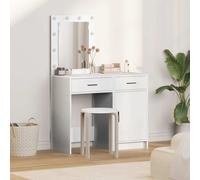 VidaXL Dressing Table 2 Pcs White 50 X 41 X 135 Cm Engineered Wood