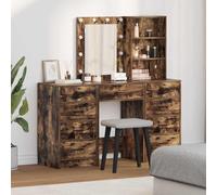 vidaXL Dressing Table 3 pcs Brown 40 x 41 x 135 cm Engineered wood