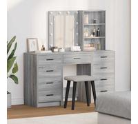 vidaXL Dressing Table 3 pcs Grey 40 x 41 x 135 cm Engineered wood