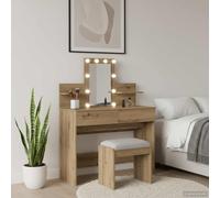 vidaXL Dressing Table Artisan Oak 100 x 40 x 130 cm Engineered Wood