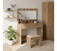 vidaXL Dressing Table Artisan Oak 100 x 41 x 135 cm Engineered Wood