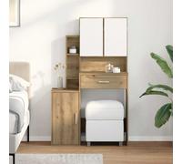 vidaXL Dressing Table Artisan Oak 80 x 35 x 132 cm Engineered Wood