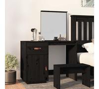 vidaXL Dressing Table Black 95x50x134 cm Solid Wood Pine