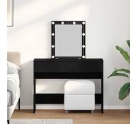 vidaXL Dressing Table Black oak 100 x 40 x 130 cm Engineered wood