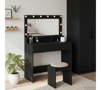 vidaXL Dressing Table Black Oak 100 x 41 x 135 cm Engineered Wood