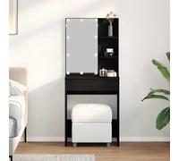 vidaXL Dressing Table Black Oak 60 x 40 x 140 cm Engineered Wood