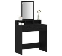 vidaXL Dressing Table Black Oak 79 x 41 x 140 cm Engineered Wood