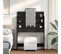vidaXL Dressing Table Black oak 96 x 40 x 142 cm Engineered Wood