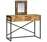 Dressing Table Solid Acacia Wood Brown 100x40x120 cm Minimalist Vanity Large UK