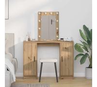 vidaXL Dressing Table Brown 102 x 33 x 135 cm Engineered wood