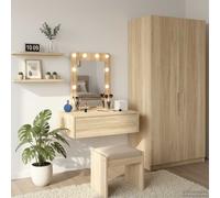 vidaXL Dressing Table Brown 60 x 40 x 70 cm Engineered Wood