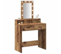 vidaXL Dressing Table Brown 79 x 41 x 140 cm Engineered wood, Elegant Dressing Table, Modern Vanity Station, Storage Unit, Rectangular Makeup Organizer, Engineered Wood Design, Home Furniture