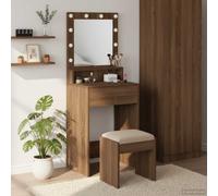 vidaXL Dressing Table Brown Oak 50 x 41 x 135 cm Engineered Wood
