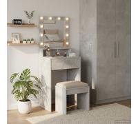 vidaXL Dressing Table Concrete Grey 50 x 41 x 135 cm Engineered Wood