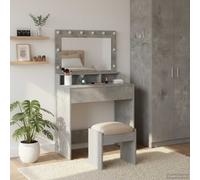 vidaXL Dressing Table Concrete Grey 75.5 x 41 x 135 cm Engineered Wood