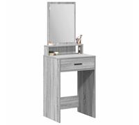 Dressing Table Grey Sonoma 50 x 41 x 140 cm Engineered Wood LED Mirror 1 Drawer