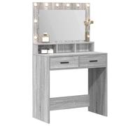 Dressing Table with Mirror Lights with Drawer Engineered Wood Vanity vidaXL