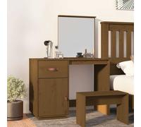 (Honey brown) vidaXL Solid Wood Pine Dressing Table Wooden Desk Cosmetic Table Multi Colours