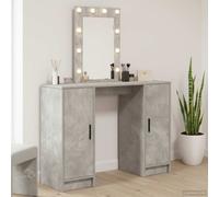 vidaXL Dressing Table Light Grey 102 x 33 x 135 cm Engineered Wood