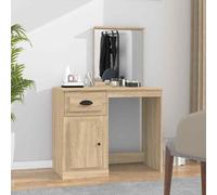 vidaXL Dressing Table & Mirror Sonoma Oak 90x50x132.5cm Engineered Wood UK HOT