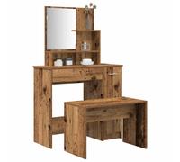vidaXL Dressing Table Set Old Wood Engineered Wood