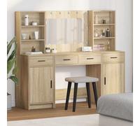 vidaXL Dressing Table Set with Drawer 3 pcs Sonoma Oak Engineered Wood